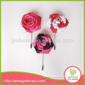 3 pieces rose flower satin brooch for wedding pin